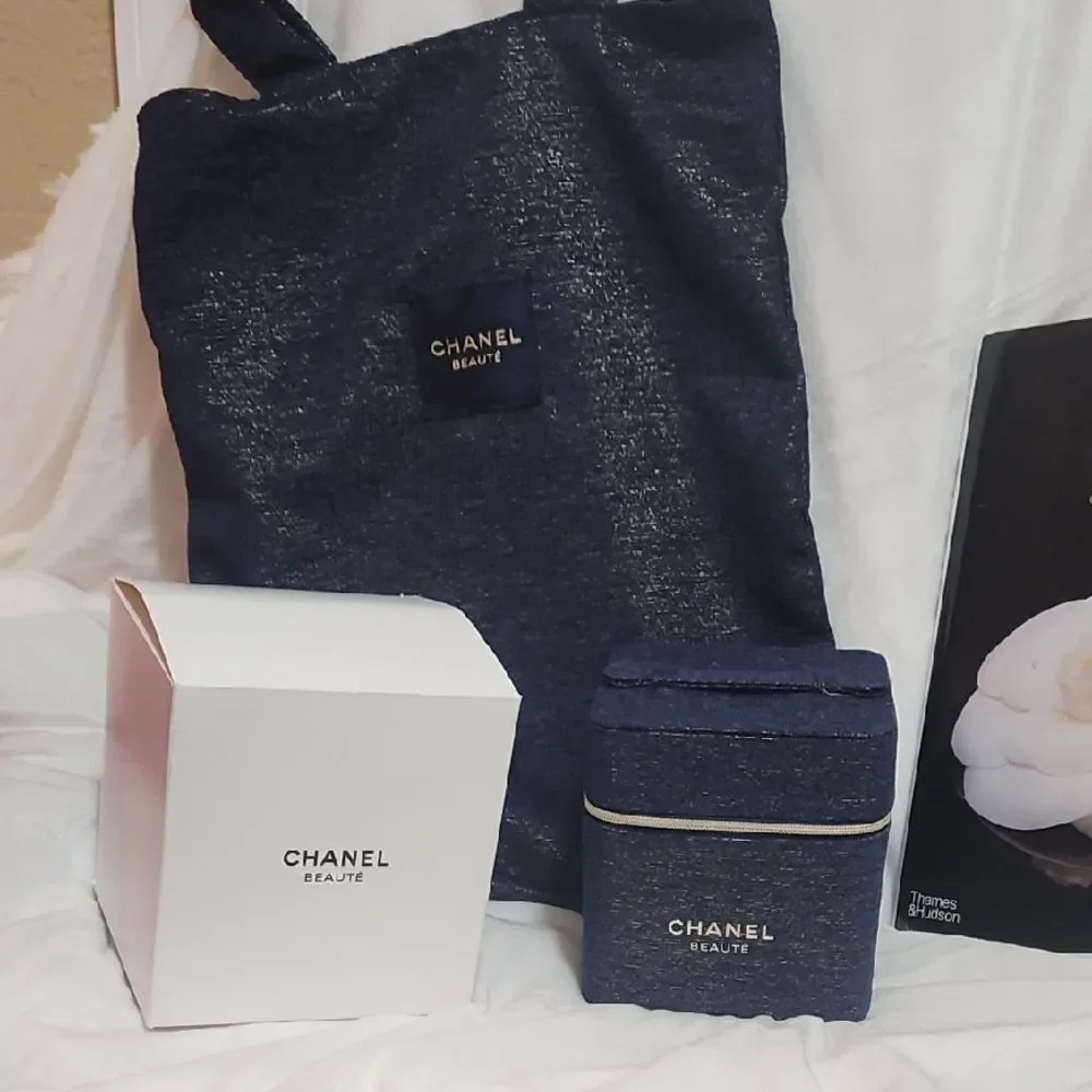 CHANEL Navy Tote and Box Set